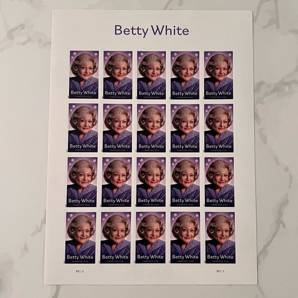 Betty White Limited Edition Commemorative Forever USA Stamps